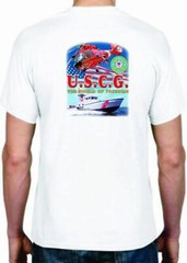 Adult DryBlend® T-Shirt – ( USCG SHIELD – AMERICAN PRIDE / MILITARY )