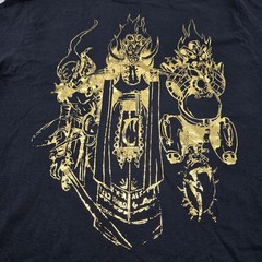 EUC Sz LARGE Elder Scrolls Loot Crate Black Shirt Gold Foil Graphic Long Sleeve