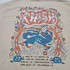 EUC Sz LARGE Phish Deep Woods Spring Tour 2025 T-Shirt 2 Sided Graphic Tee Adult