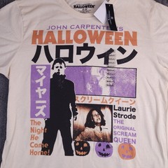 Halloween Michael Myers Laurie Strode Scream Queen Mens Med Shirt NEW Japanese