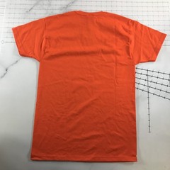 Vintage Russell Athletic Shirt Mens Small Orange Blank Crew Neck Nublend