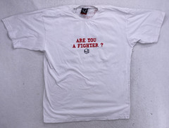 Bad Boy Martial Arts Fighter Graphic T-Shirt White Men’s Size XL Brazil Made