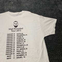 Gildan Ultra Cotton Mali Revealed Tour 2015 T Shirt Mens Large White Graphic Tee