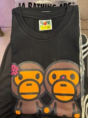 A Bathing Ape BAPE Baby Milo & Lisa Sakura Tee T-Shirt Black Size 2XL New w/tags