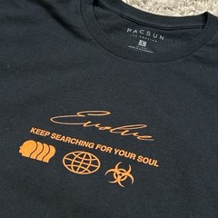 Pacsun Evolve Searching Rebirth Black Large T Shirt