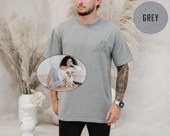 Custom Pet Portrait Comfort Tee Personalized Dog Cat Photo