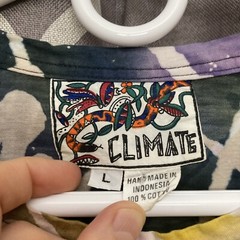 VTG Climate Colorful Tie Dye Scribble Art AOP Boxy T-Shirt L Single Stitch