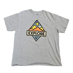 “Explore” Men’s Short Sleeve Cotton Blend Graphic T-Shirt Size XL