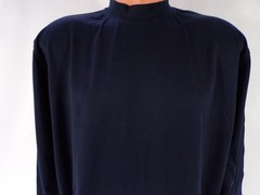 Vintage Nick Price T Shirt L/S Men L Navy Mercerize Cotton Straight Hem Vent A26
