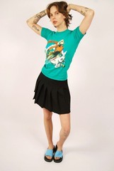70s The Rocketeer T-Shirt (S) Disney green vintage short sleeve retro graphic