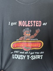 Five Nights At Freddy’s Short Sleeve Shirt Medium FNAF Adult Shocking Funny