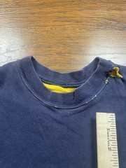 Vtg 80s Russell Reversible Shirt Navy/yellow Size XL Adult Thrashed Grunge