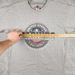 United States Marines Shirt Mens Large Gray Semper Fidelis Graphic USA Logo