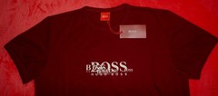 Hugo Boss T-Shirt Men’s Slim XL Burgundy Logo Graphic Cotton Tee NWT