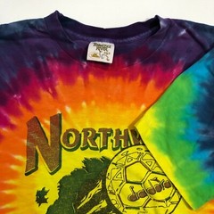 Diadora Northwest Soccer Camp Vintage Single Stitch Tie Dye Shirt Mens Medium