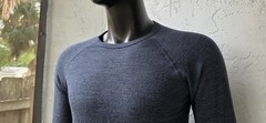 Mack Weldon Heather Blue Raglan Top Merino Wool Cashmere Blend Base Layer Medium