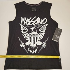 MOSSIMO SUPPLY CO. Sleeveless Black & White USA Graphic Men’s Size Small Muscle