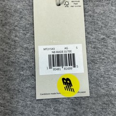 New Balance MADE in USA Core T-Shirt Grey SZ S MiUSA MT43543 AG