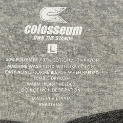 Colosseum Gray Iowa Hawkeyes Henley Tee Shirt Two-Tone Collegiate Men Size Large
