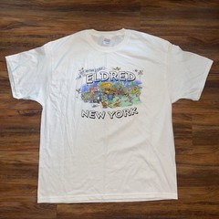 Vintage Eldred NY New York Pecks Market Yulan FD City Comic Souvenir T-Shirt XL