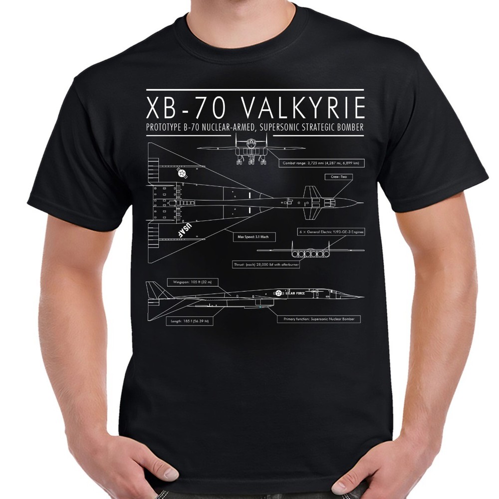 XB-70 Valkyrie Nuclear Bomber Schematic Adult Shirt