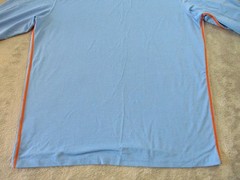 Gerry Shirt Mens Large Blue Orange Striped Performance Long Sleeve Sun Tee Golf