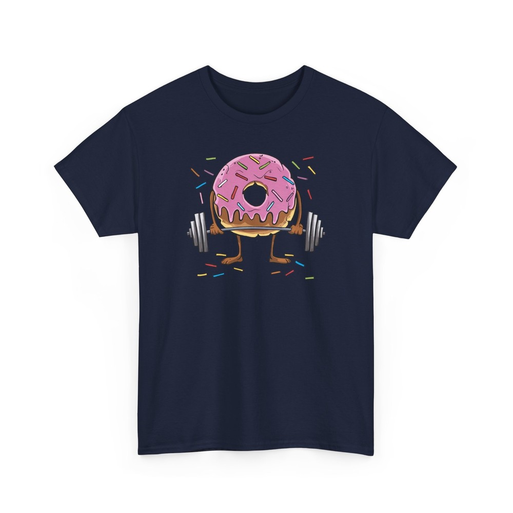 Weightlifting Donut Fitness Funny T-shirt – Novelty Gym Sports Graphic Tee