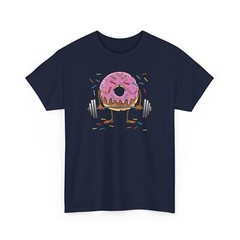 Weightlifting Donut Fitness Funny T-shirt – Novelty Gym Sports Graphic Tee