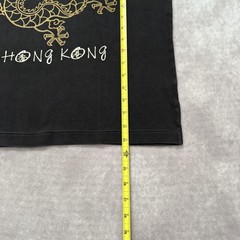 Vintage 90s Hong Kong Shirt Size M Single Stitch Dragon Tourist Souvenir Black