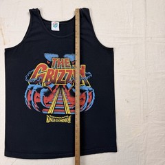 Vintage 80s Kings Dominion Grizzly Roller Coaster Tank Top T-Shirt Size Medium