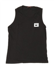 CARRERA Mens Vest Top Large Black Cotton BY22