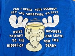 Christmas Vacation Eggnog Blue Short Sleeve T-Shirt Men’s Medium M CLEAN EUC