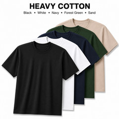 Gildan Heavy Cotton 5000 T-Shirt 3 & 5 Pack Men’s Fashion Color Cotton Tee S-5XL