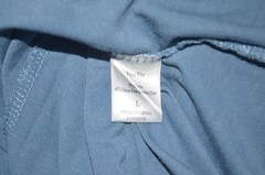Mint FREE FLY Cotton Bamboo Crew Neck Blue Long Sleeve Tee T-Shirt Sz L
