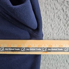 LL Bean Mens XXL Henley Shirt Navy Blue Cotton Waffle Knit Long Sleeve