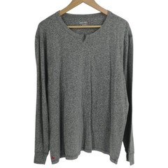 UntuckIt Mens Long Sleeve Notch Neck Gray Shirt Size XXL Marled Soft Comfort