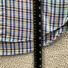 RALPH LAUREN Shirt Mens MEDIUM Slim Fit Multicolor Plaid Long Sleeve Button Up