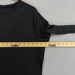 Lululemon Shirt Mens Large Black Long Sleeve Lightweight Athleisure Logo Stretch