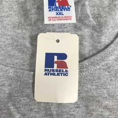 Vintage Russell Athletic Tank Top Mens 2XL Heather Gray Sleeveless Cotton Blend