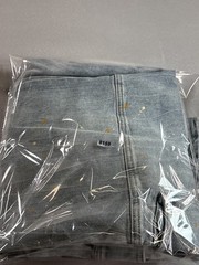 Hudson Cargo Pants Mens 40 Light Wash Denim Vintage Paint Splatter Distressed