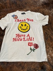 Rare Eternity BC/AD Thank You Have A Nice Life Embroidered Smiley ✌️Men’s Sz L