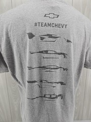 Chevrolet T Shirt Mens XL Grey Short Sleeve Graphic Team Chevy Motorsports