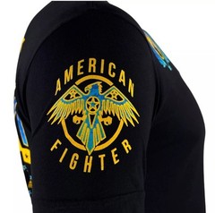 American Fighter Mens T-Shirt LANDER Athletic Biker GYM Black MMA Size Large New