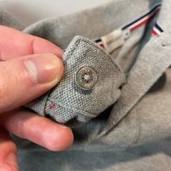 Moncler Maglia Polo Manica Corta Slim Fit Gray T-Shirt Size M