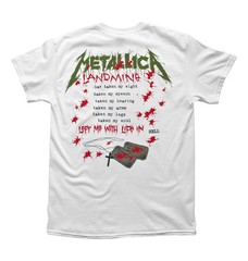 Metallica T Shirt One Landmine Official Licensed Metal Tee White S-2XL New