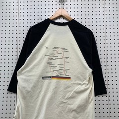 Nurburgring Race Track Shirt Mens Medium Raglan White Germany Map 3/4 Sleeve