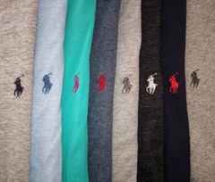 😃Lot 8 Ralph Lauren Polo V-NECK Short Sleeve Men T-Shirts M Medium 3 NWOT