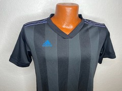 Men’s Adidas ClimaLite V-Neck Soccer S/S Athletic T-Shirt Medium M – Black Poly