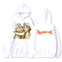 1990 Bjork Heavy Concert Vintage Hoodie Hip Hop Music Album Double Sided Print O