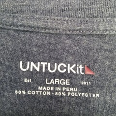 UNTUCKit Men’s Large Gray Heather T-Shirt Short Sleeve Crewneck Classic Casual